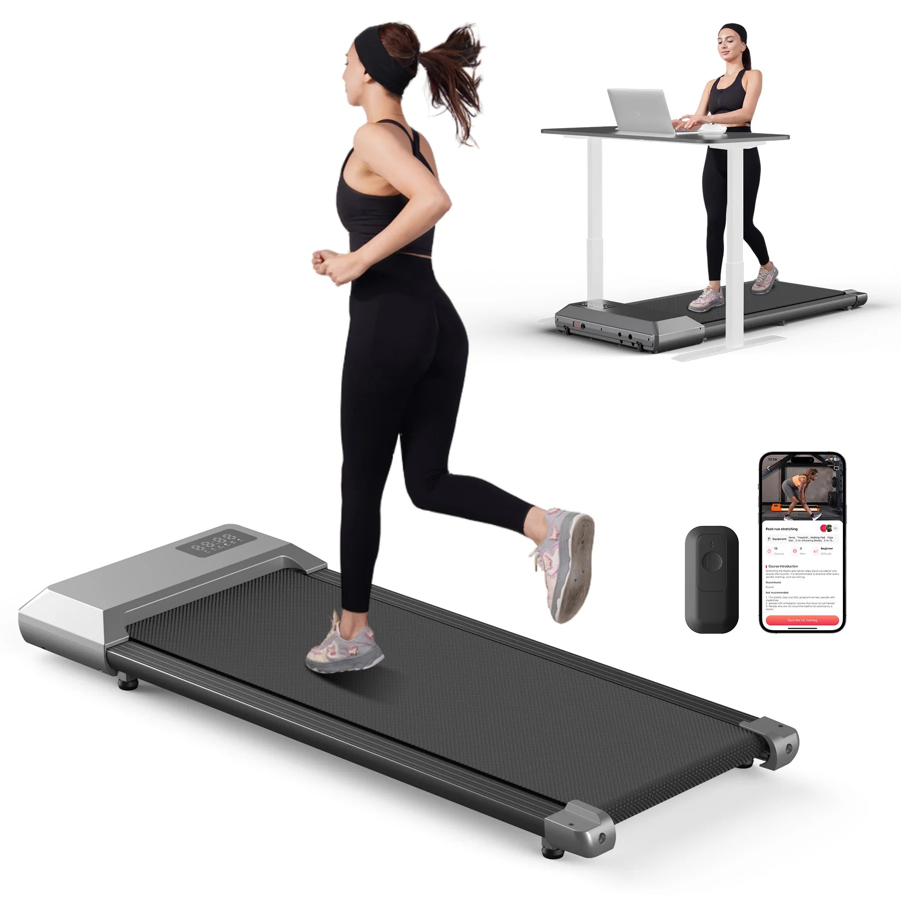 GYMIRO S1 Smart Walking Pad – 2.5HP Premium 2-in-1 Folding Treadmill for Home Workouts (300 lbs Weight Capacity)
