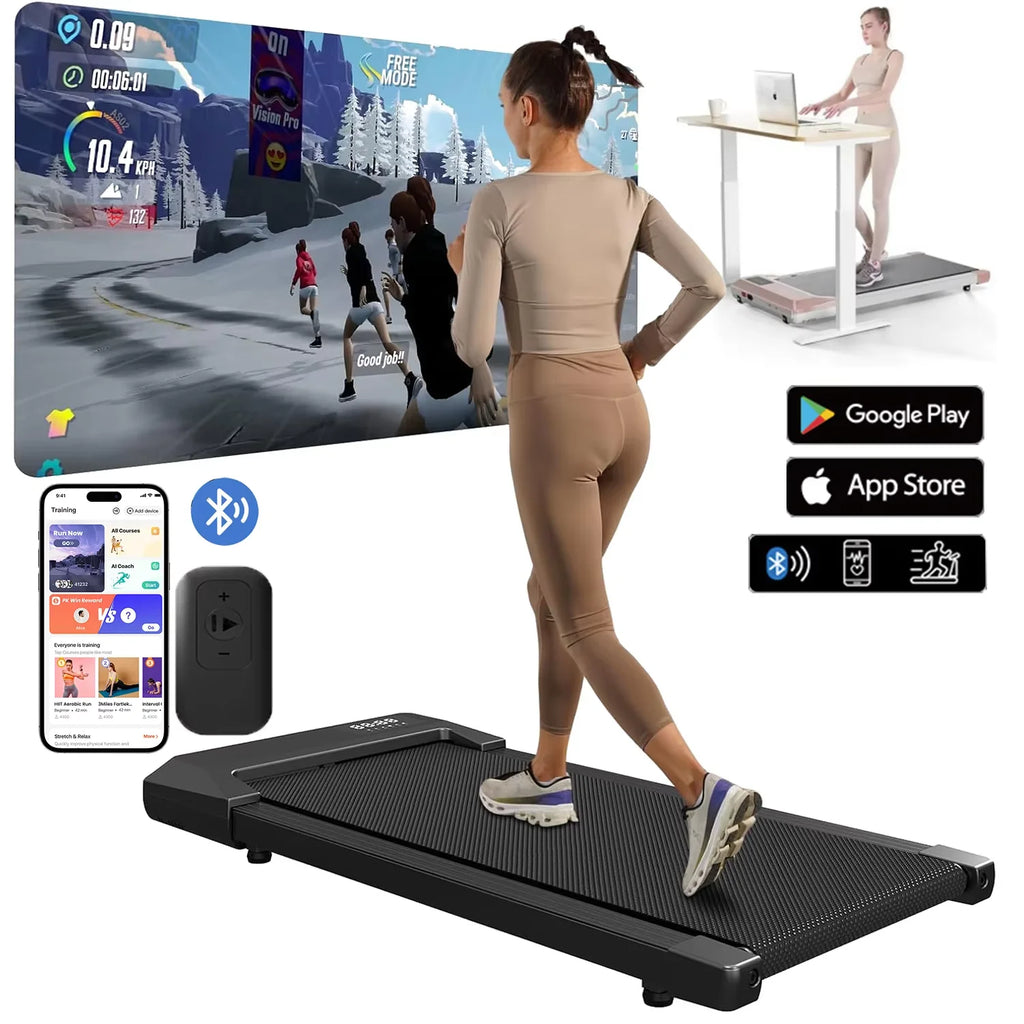 GYMIRO S1 Smart Walking Pad – 2.5HP Premium 2-in-1 Folding Treadmill for Home Workouts (300 lbs Weight Capacity)