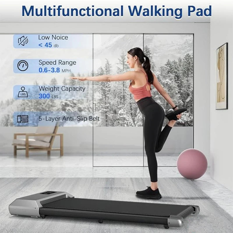 GYMIRO S1 Smart Walking Pad – 2.5HP Premium 2-in-1 Folding Treadmill for Home Workouts (300 lbs Weight Capacity)