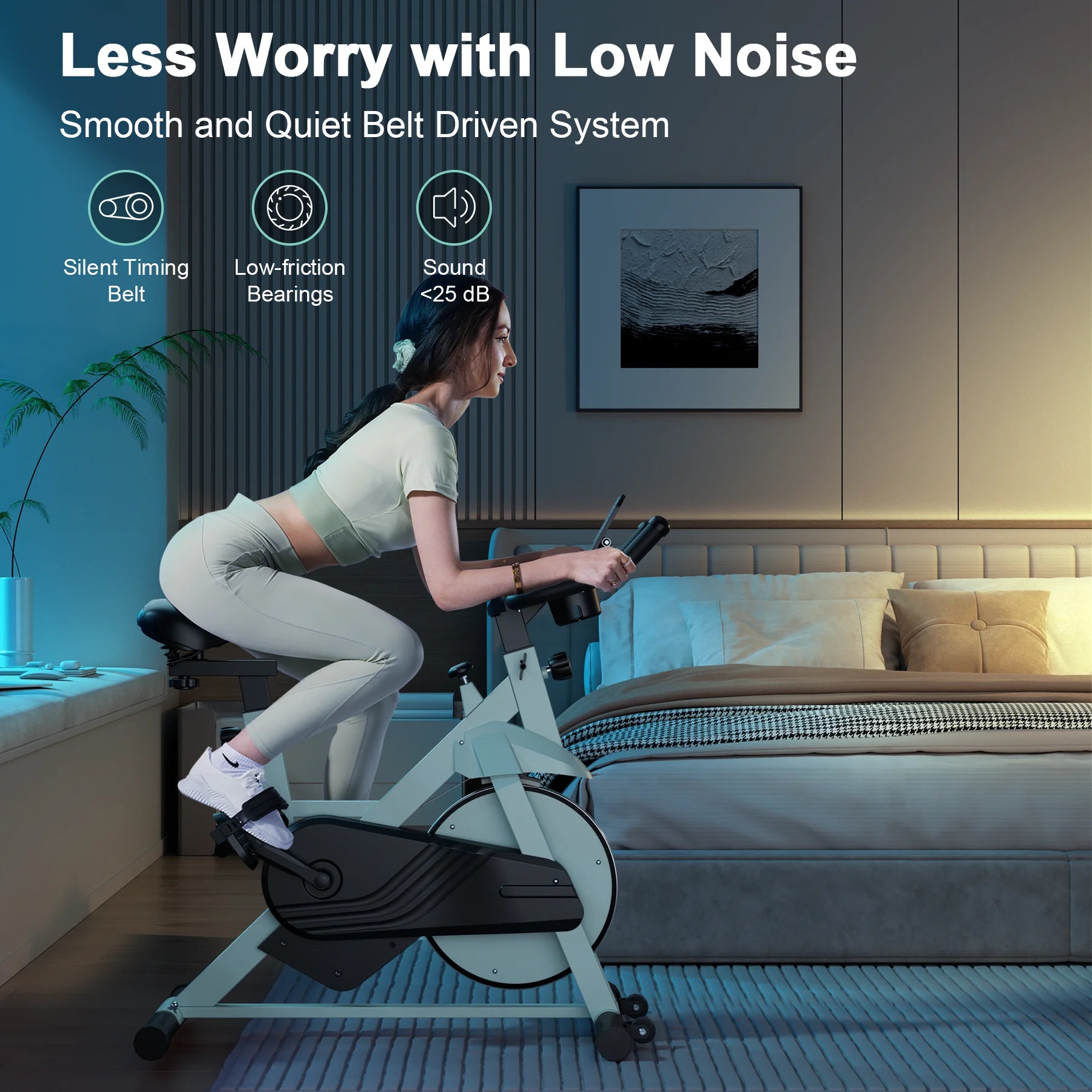 Super Run Silent Magnetic Exercise Bike (32 Resistance Levels)